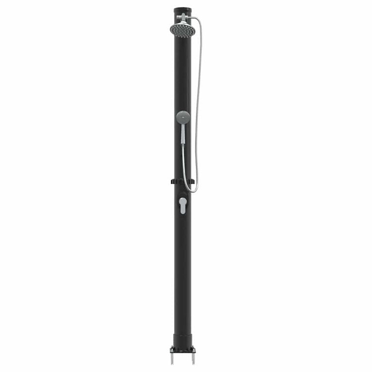 Vidaxl buitenzonne-douche zwart 217 cm pvc en aluminium