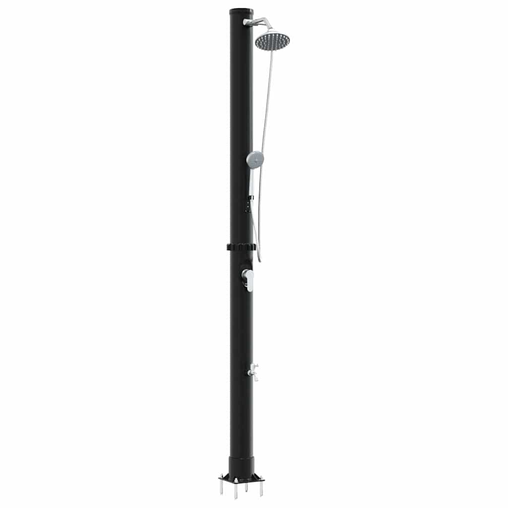 Vidaxl buitenzonne-douche 20 l pvc en aluminium zwart