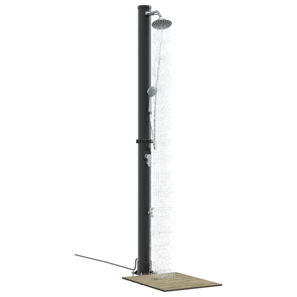 Vidaxl buitenzonne-douche 20 l pvc en aluminium zwart