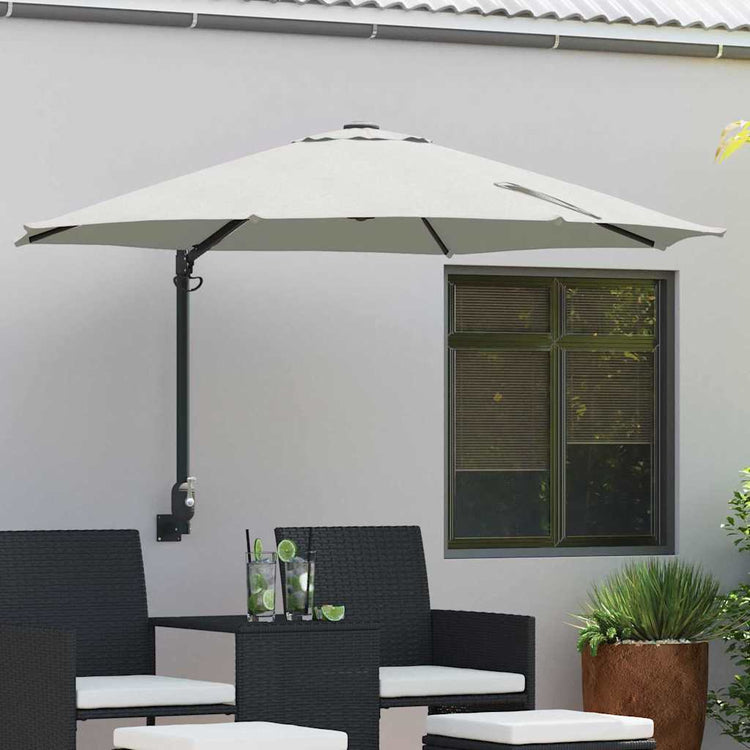 Vidaxl tuinparasol 248 x 248 x 148 cm polyester en staal zand