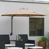 Vidaxl tuinparasol taupe 248 x 248 x 148 cm polyester en staal