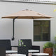 Vidaxl tuinparasol 248 x 248 x 148 cm polyester en staal taupe