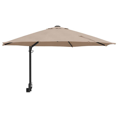 Vidaxl tuinparasol 248 x 248 x 148 cm polyester en staal taupe