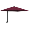 Vidaxl tuinparasol bordeaux rood 248 x 248 x 148 cm polyester en staal