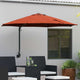 Vidaxl tuinparasol 248 x 248 x 148 cm polyester en staal terracotta