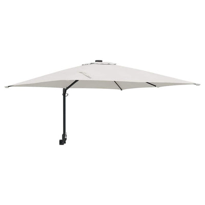 Vidaxl tuinparasol zand 248,5 x 247,5 x 160 cm polyester en staal