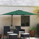 Vidaxl tuinparasol groen 248,5 x 247,5 x 160 cm polyester en staal
