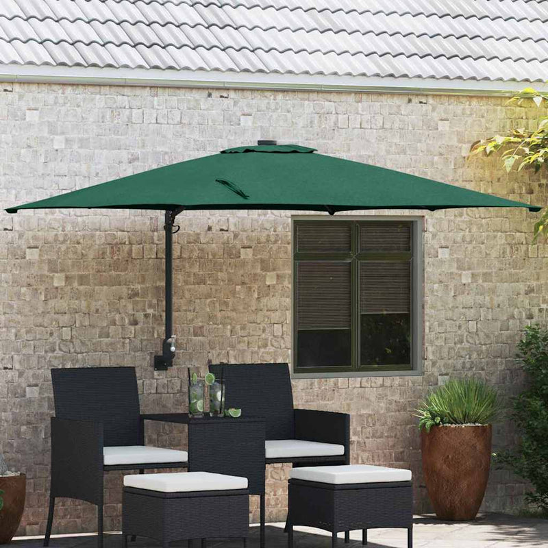 Vidaxl tuinparasol groen 248,5 x 247,5 x 160 cm polyester en staal
