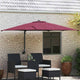 Vidaxl tuinparasol bordeaux rood 248,5 x 247,5 x 160 cm