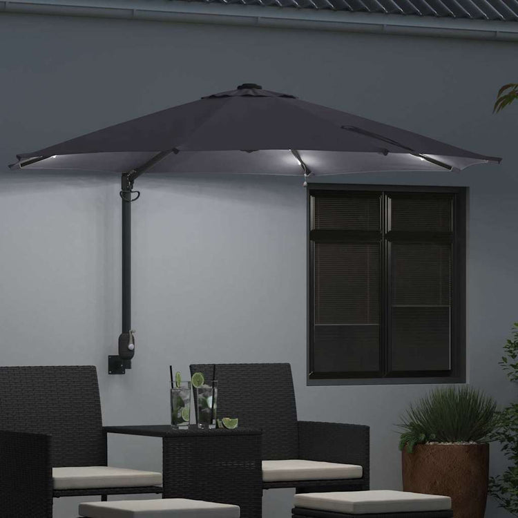 Vidaxl tuinparasol antraciet 248 x 248 x 148 cm polyester en staal