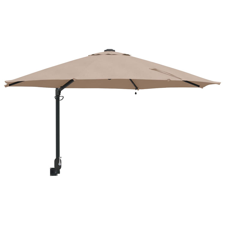 Vidaxl tuinparasol taupe 248 x 248 x 148 cm polyester en staal
