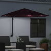 Vidaxl tuinparasol bordeaux rood 248 x 248 x 148 cm polyester en staal