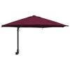 Vidaxl tuinparasol bordeaux rood 248 x 248 x 148 cm polyester en staal