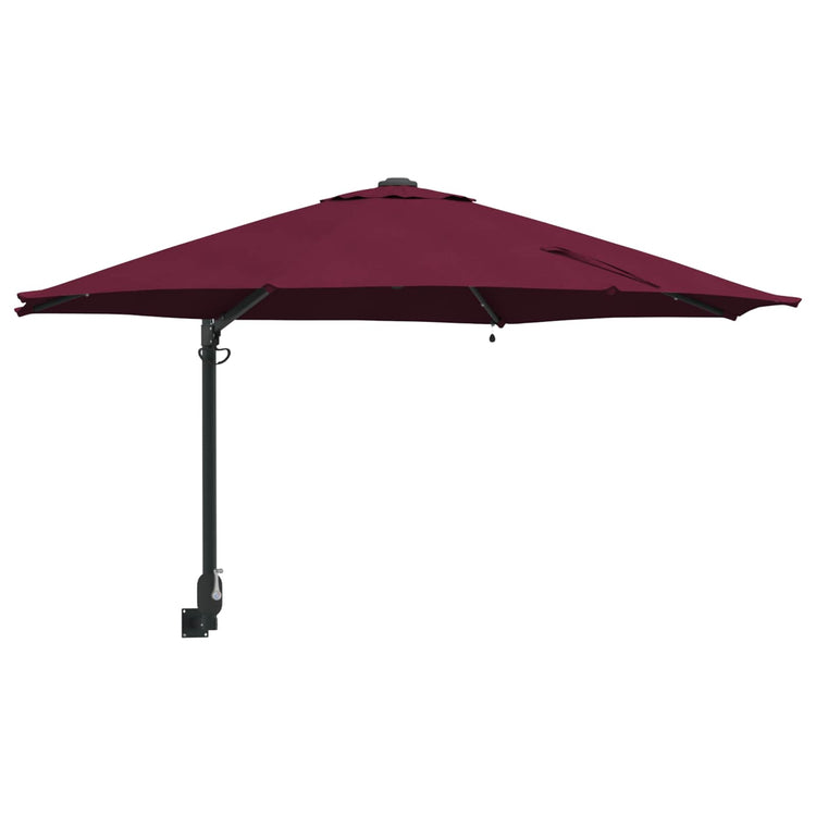Vidaxl tuinparasol 248 x 248 x 148 cm polyester en staal bordeaux rood