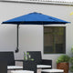 Vidaxl tuinparasol 248 x 248 x 148 cm polyester en staal azuurblauw