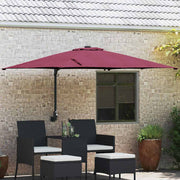 Vidaxl tuinparasol bordeaux rood 248,5 x 247,5 x 160 cm - afbeelding 1
