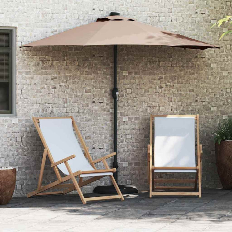 Vidaxl tuinparasol 294 x 150 x 223 cm polyester en staal taupe