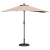 Vidaxl tuinparasol taupe 294 x 150 x 223 cm polyester en staal