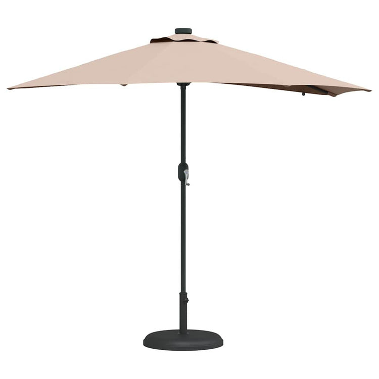 Vidaxl tuinparasol 294 x 150 x 223 cm polyester en staal taupe