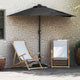 Vidaxl tuinparasol zwart 294 x 150 x 223 cm polyester en staal