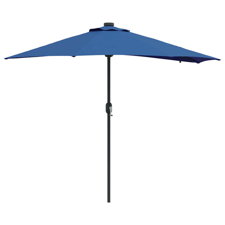 Vidaxl tuinparasol 294 x 150 x 223 cm polyester en staal azuurblauw