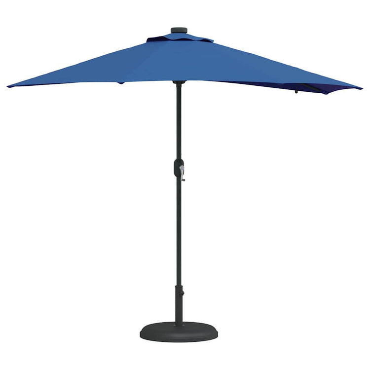 Vidaxl tuinparasol 294 x 150 x 223 cm polyester en staal azuurblauw