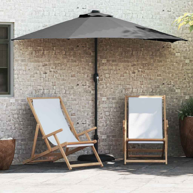 Vidaxl tuinparasol 294 x 150 x 224 cm polyester en staal antraciet