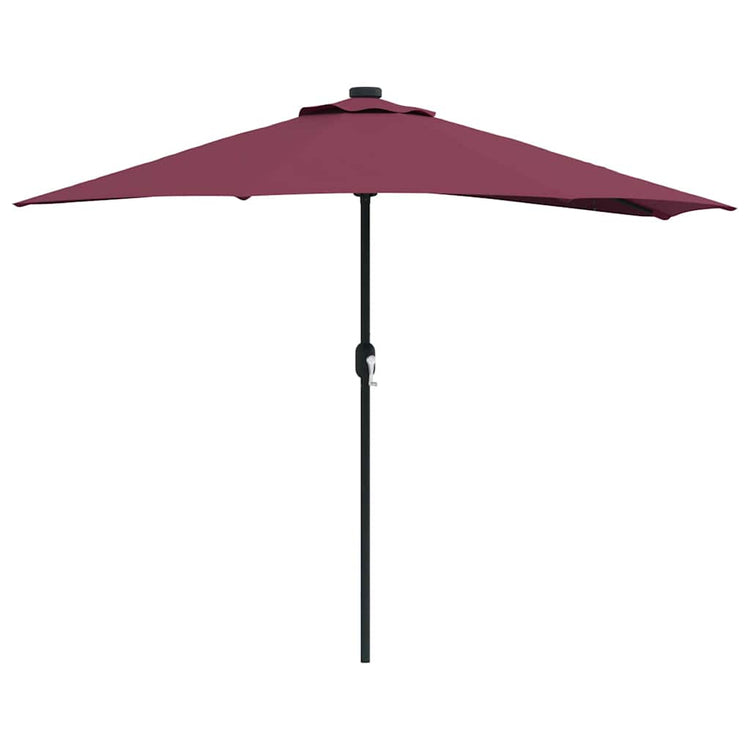 Vidaxl tuinparasol 294 x 150 x 224 cm polyester en staal bordeaux rood