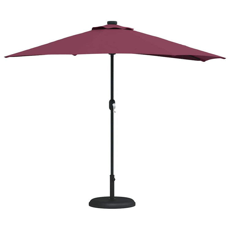 Vidaxl tuinparasol 294 x 150 x 224 cm polyester en staal bordeaux rood