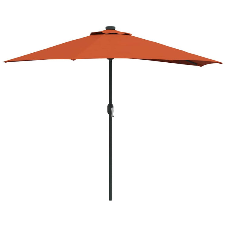 Vidaxl tuinparasol 294 x 150 x 224 cm polyester en staal terracotta