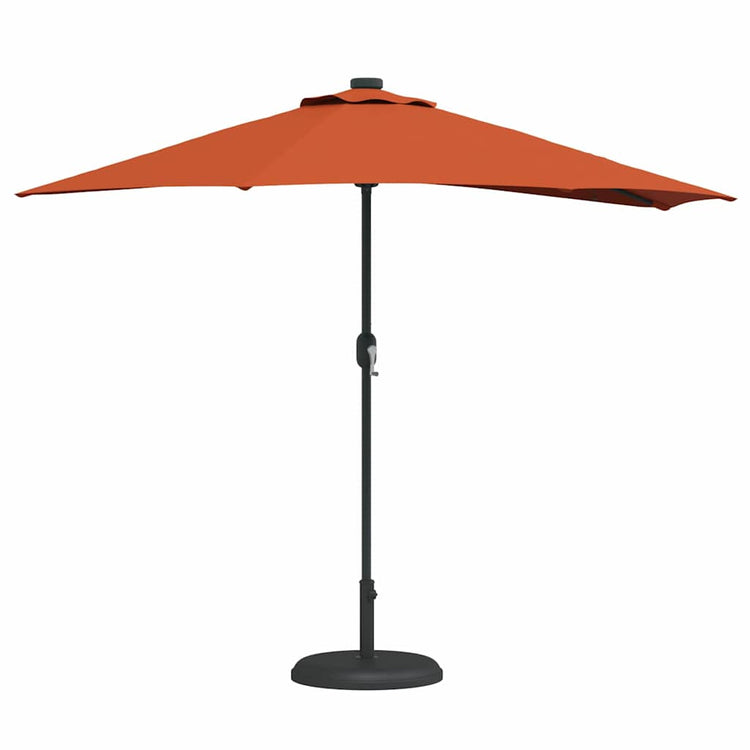 Vidaxl tuinparasol 294 x 150 x 224 cm polyester en staal terracotta