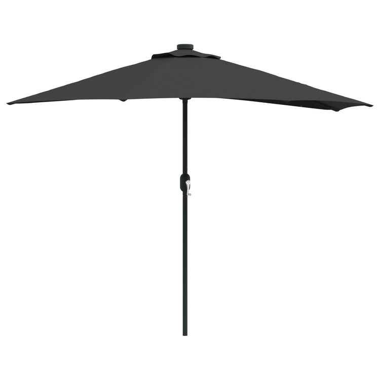 Vidaxl tuinparasol 294 x 150 x 224 cm polyester en staal zwart