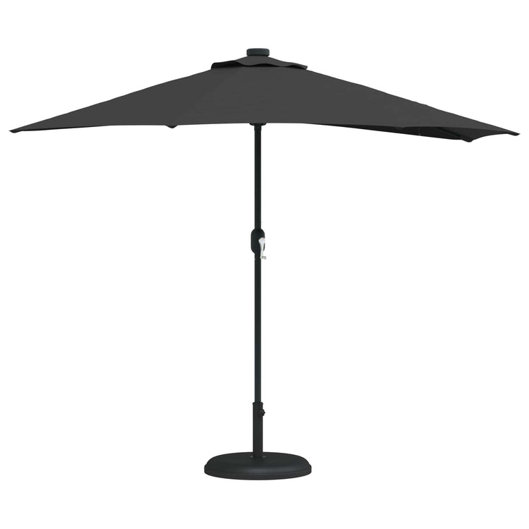 Vidaxl tuinparasol 294 x 150 x 224 cm polyester en staal zwart