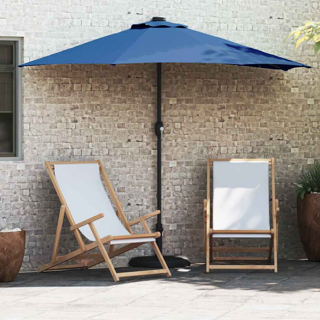 Vidaxl tuinparasol 294 x 150 x 224 cm polyester en staal azuurblauw