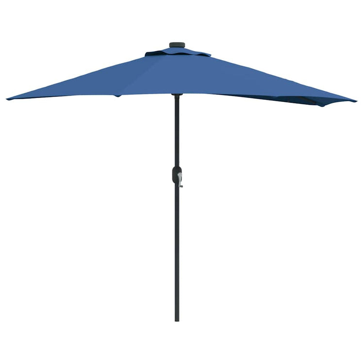 Vidaxl tuinparasol 294 x 150 x 224 cm polyester en staal azuurblauw