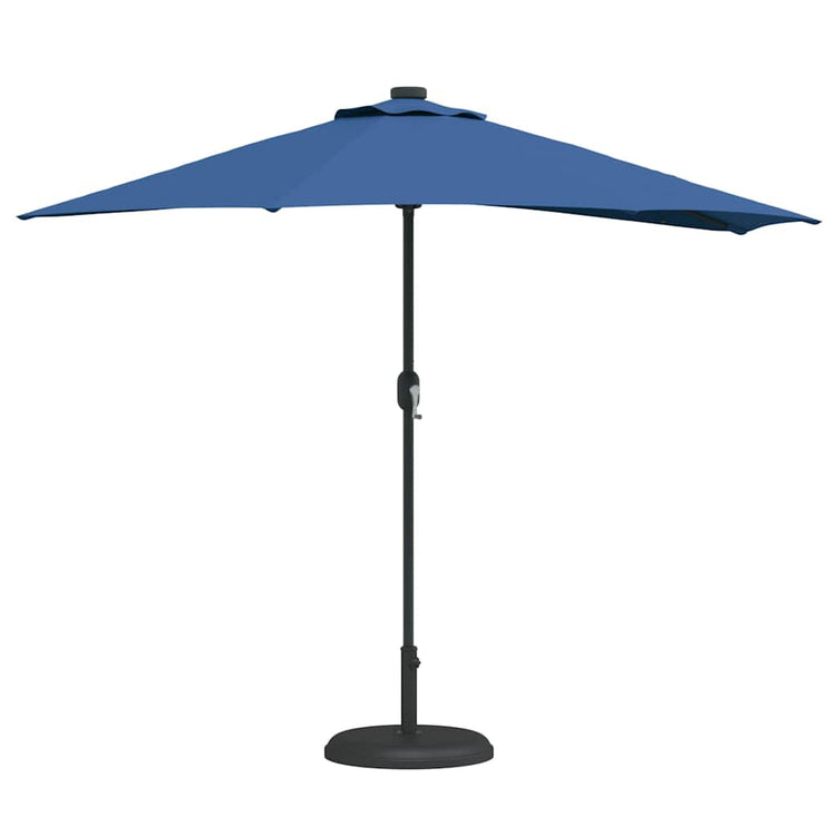 Vidaxl tuinparasol 294 x 150 x 224 cm polyester en staal azuurblauw