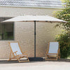 Vidaxl tuinparasol zand 385 x 209 x 244 cm polyester en staal