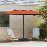 Vidaxl tuinparasol terracotta 385 x 209 x 244 cm polyester en staal - afbeelding 3