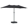 Vidaxl tuinparasol zwart 385 x 209 x 244 cm polyester en staal