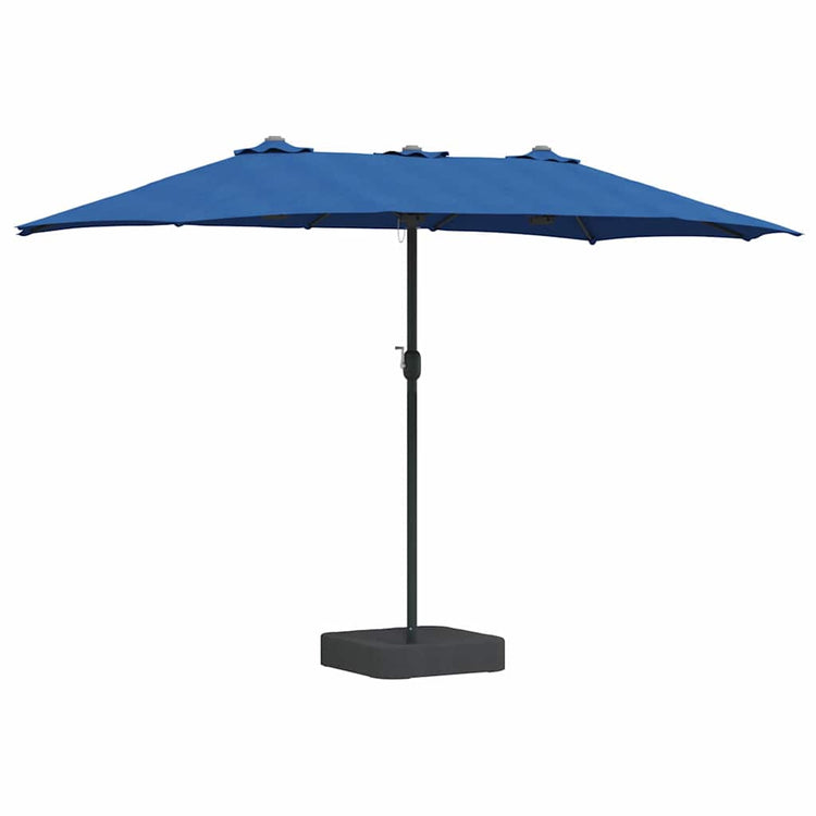 Vidaxl tuinparasol 385 x 209 x 244 cm polyester en staal azuurblauw