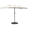 Vidaxl tuinparasol zand en antraciet 385 x 209 x 244 cm polyester