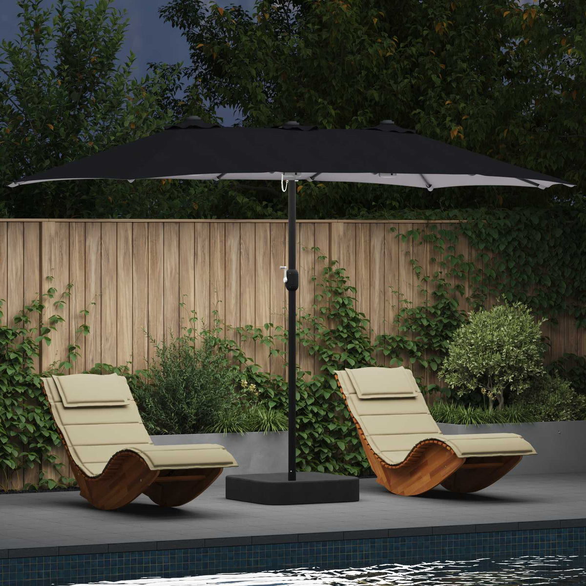 Vidaxl tuinparasol antraciet 385 x 209 x 244 cm polyester