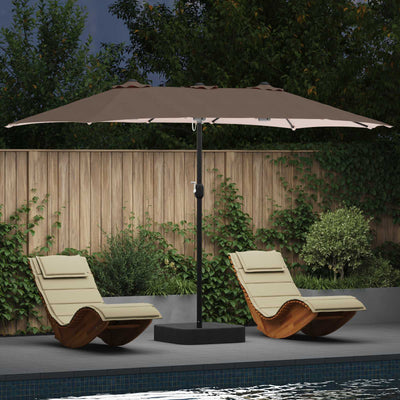 Vidaxl tuinparasol 385 x 209 x 244 cm polyester taupe