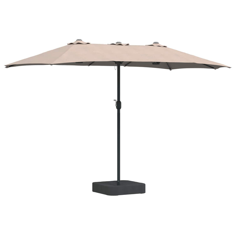 Vidaxl tuinparasol taupe 385 x 209 x 244 cm polyester