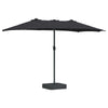 Vidaxl tuinparasol zwart 385 x 209 x 244 cm polyester