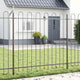Vidaxl tuinhek boxtel 2 st 3,4 x 1,5 m poedercoating staal grijs
