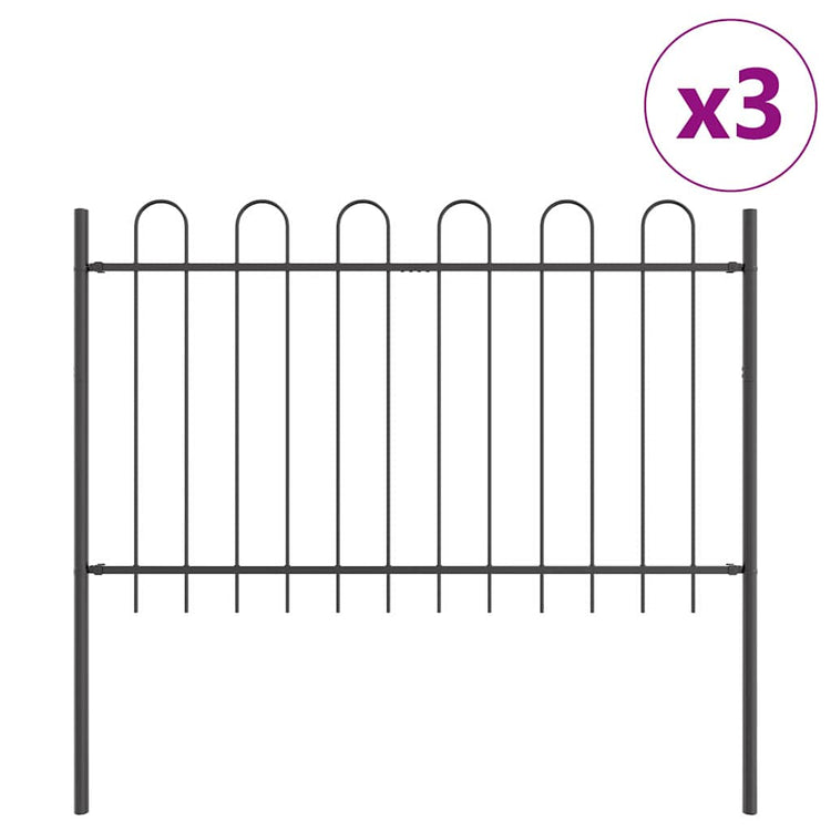 Vidaxl tuinhek boxtel 3 st 5,1 x 0,8 m poedercoating staal grijs