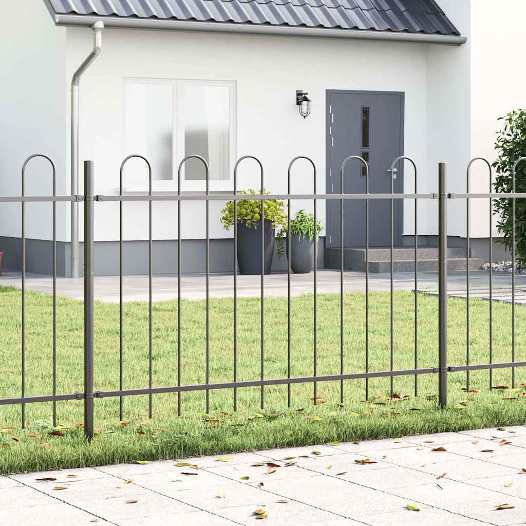 Vidaxl tuinhek boxtel 3 st 5,1 x 1,2 m poedercoating staal grijs