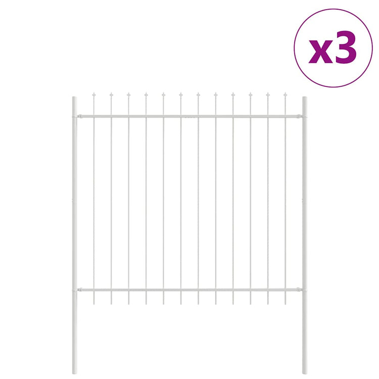 Vidaxl tuinhek woerden 3 st 5,1 x 1,5 m poedercoating staal wit