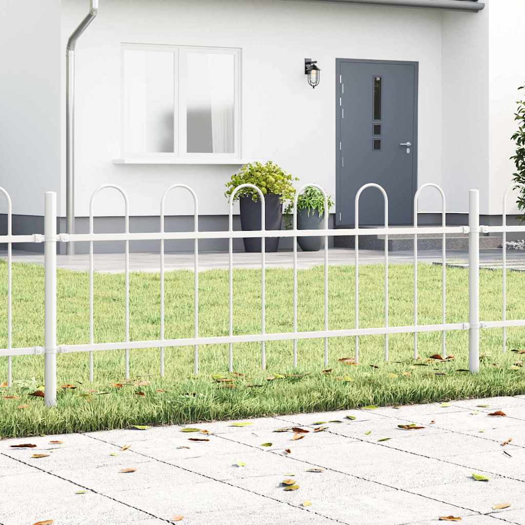 Vidaxl tuinhek boxtel 3 st 5,1 x 0,6 m poedercoating staal wit